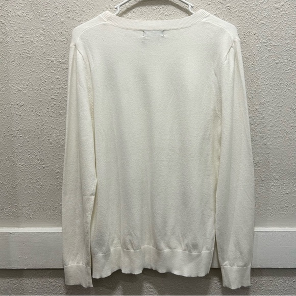 Victoria Harbour Sequin Reindeer and Christmas Trees Christmas Sweater NWT L - Picture 5 of 6